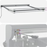 vidaXL električna retraktabilna tenda Žuta i narančasta 300x250 cm | shoptok.hr