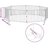 Vrata za pse 8 pcs Crna 100 x 60 cm Cinkani čelik | shoptok.hr