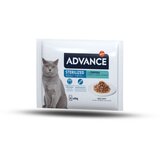 Advance Cat Adult Sterilized Multipack koščki v omaki, vrečka - trska - 4 x 85 g | Shoptok.si
