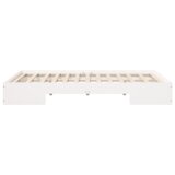 vidaXL Posteljni okvir Bela 135 x 190 cm Trdna borovina | Shoptok.si