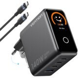 Vention Punjač 3xUSB-C 1xUSB-A 140W sa USB-C kablom 1m crni Cijene