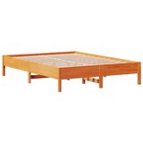  Okvir kreveta bez madraca voštano smeđi 135x190 cm od borovine | shoptok.hr