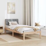  Okvir kreveta s uzglavljem Smeđa i svijetlo siva 75 x 190 cm | shoptok.hr