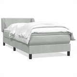 Box Spring krevet s madracem svijetlo sivi 80x220 cm samt | shoptok.hr