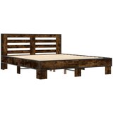  Okvir za krevet boja hrasta 150x200cm konstruirano drvo i metal | shoptok.hr