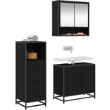vidaXL set namještaja za kupaonicu 3 pcs crni hrast 65 x 33 x 60 cm | shoptok.hr
