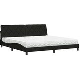  Krevet s madracem crni 200x200 cm od tkanine | shoptok.hr