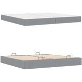  Okvir kreveta s madracem s madracem 2 pcs Svjetlosiva tkanina | Eponuda.com