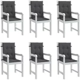 vidaXL Jastuci za stolice 6 kom prošarano antracit 100x50x7 cm tkanine