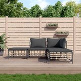Maison Chic Seti vrtnega pohištva - Vrtna garnitura 4-delna z blazinami antracit poli ratan, (21808166) | Shoptok.si