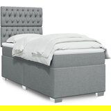  The Living Store Box spring postelja z vzmetnico svetlo siv 100x200 cm blago - Box Spring Postelja, (21497099) Cene