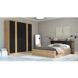 Marckeric Crni/u prirodnoj boji ormar u dekoru hrasta 180x197,5x53 cm Dennis – | shoptok.hr