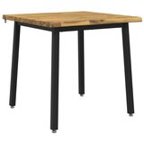  90 x 90 x 75 cm Čvrsto drvo akacije Bijela i crna Četvrtasti - Bijela i crna 90 x 90 x 75 cm Živi rub | shoptok.hr