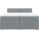  Krevet s oprugama i madracem svjetlosivi 200 x 200cm od tkanine | shoptok.hr