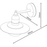 Top Light Spoljašnje zidno svetlo VERONA 1xE27/12W/230V IP44 crna | Eponuda.com