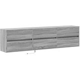  Zidni TV ormarić s LED svjetlima siva boja hrasta 180x31x45 cm | shoptok.hr