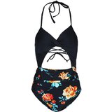CUPSHE ženski jednodelni kupaći kostim J34 crno-cvetni Cene