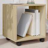 vidaXL Omarica na kolesih sonoma hrast 37x33x42,5 cm inženirski les | Shoptok.si