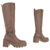  Škornji visoki v kaki barvi: 37, 38, 39, 40, 41 | Shoptok.si