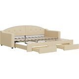  Dnevni krevet na razvlačenje s ladicama krem 90x200 cm tkanina | shoptok.hr