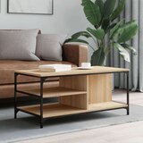  Stolić za kavu boja hrasta 100 x 50 x 45 cm konstruirano drvo | shoptok.hr