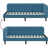  Kutni okvir kreveta Plava 100 x 200 cm Baršun | shoptok.hr