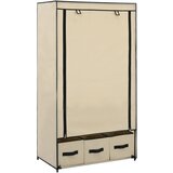 vidaXL Garderobna omara krem 87x49x159 cm iz blaga Cene