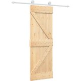  Drsna vrata s kompletom vodil 70x210 cm trdna borovina, (20999142) | Shoptok.si
