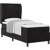 Box Spring Krevet s Madracem Crni 80x200 cm Baršun | shoptok.hr