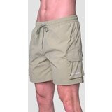GymBeam Men‘s Swim Cargo Shorts Olive