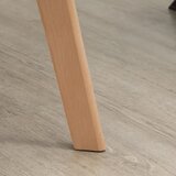  Set od 2 stolice blagovaonske stolice baršunasti izgled drvene noge 54 cm x 57 cm x 80 cm siva + prirodna boja | shoptok.hr
