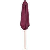 Vanjski suncobran s drvenim stupom 270 cm bordo | shoptok.hr