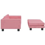  Krevet za pse s produžetkom ružičasti 100x50x30 cm baršunasti | shoptok.hr