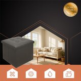 Ruhhy sklopivi tabure s prostorom za pohranu 38 x 38 x 38 cm, sivi | shoptok.hr