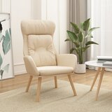  Stolica za opuštanje od tkanine krem | shoptok.hr