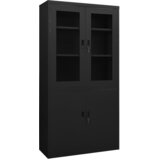  Uredski ormarić crni 90 x 40 x 180 cm čelični | shoptok.hr