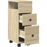 vidaXL Uski kupaonski ormarić s kotačima boja hrasta konstruirano drvo | shoptok.hr