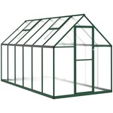 Furnova Rastlinjak z okvirjem zelen 334x169x195 cm aluminij, (21948376) | Shoptok.si