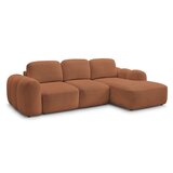 Bobochic Paris Narančasta sklopiva/s prostorom za odlaganje kutna garnitura od bouclé tkanine (s desnim kutom/s ležaljkom) Montaigne – | shoptok.hr