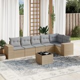 vidaXL 7-dijelni set vrtnih sofa od poliratana s jastucima bež | shoptok.hr