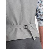 Ombre Men's suit vest with collar - light grey | Shoptok.si