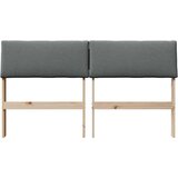 vidaXL Tapecirano vzglavje Temno siva 160 cm Masivno borovo les | Shoptok.si