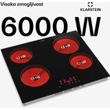 Klarstein Staklokeramička ploča za kuhanje Hito | 4 zone za kuhanje | 6000 W | 9 razina snage | 60 cm | shoptok.hr