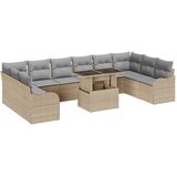  Sjedeća garnitura za vrt 11 kom. 10-Broj sjedala Bež Poli Ratan 289 x 177,5 x 85 cm | shoptok.hr