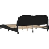  Okvir kreveta Viana s LED-om bez madraca crni 180 x 200 cm | shoptok.hr