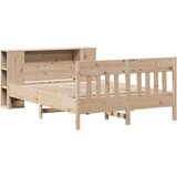vidaXL Krevet s regalom za knjige bez madraca 160x200 cm od borovine | shoptok.hr