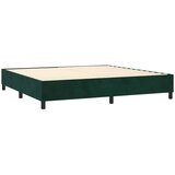  s oprugama i madracem tamnozeleni 200x200 cm baršunasti | shoptok.hr
