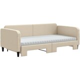  Dnevni krevet na razvlačenje krem 100 x 200 cm od tkanine | shoptok.hr