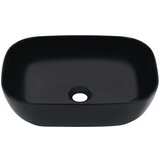 Maison Chic Umivalnik - Kopalna umivalnik - Lavabo 45,5x32x13 cm keramičen črn, (21684769) Cene