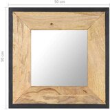 vidaXL Ogledalo od masivnog drva manga 50 x 50 cm | shoptok.hr